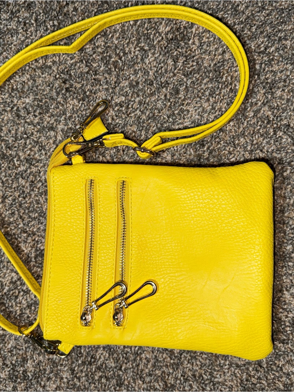 Bright Yellow Crossbody Bag - Women's Shoulder Purse